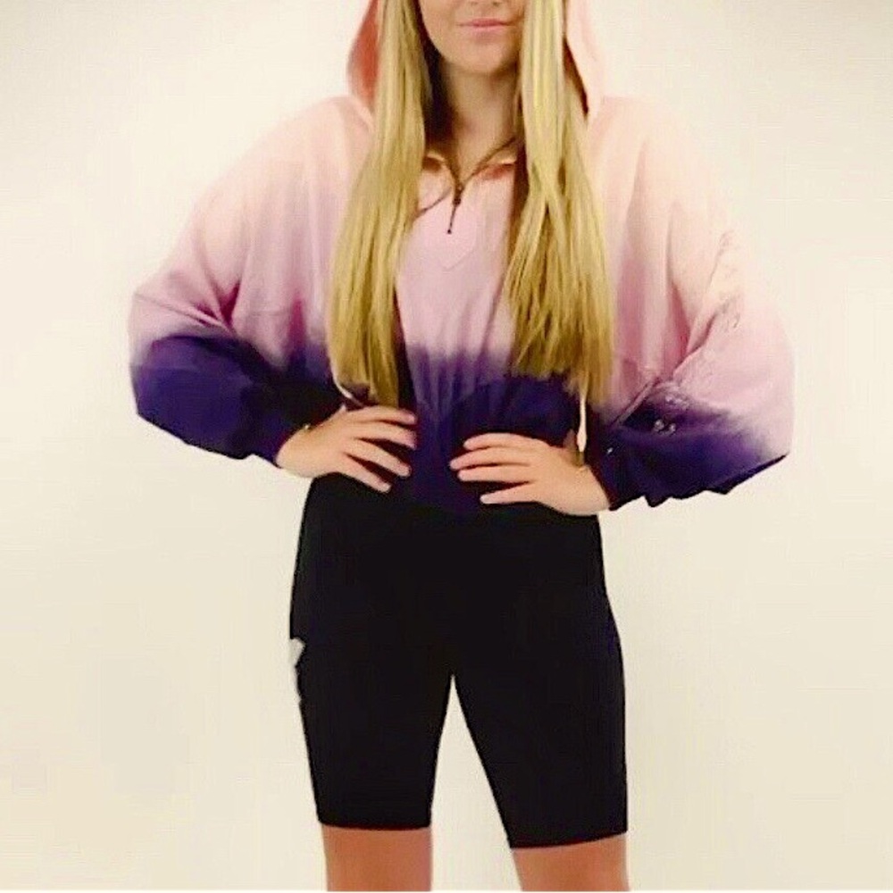Young Fabulous and Broke Ombre Half Zip Hoodie S